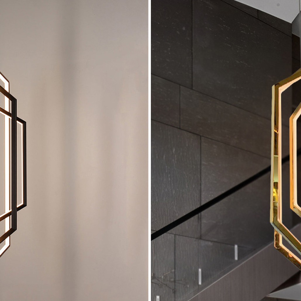 Дизайнерский Подвесной Светильник ORBIS Hexagon Geometric Modern Chandelier Studio Endo Gold