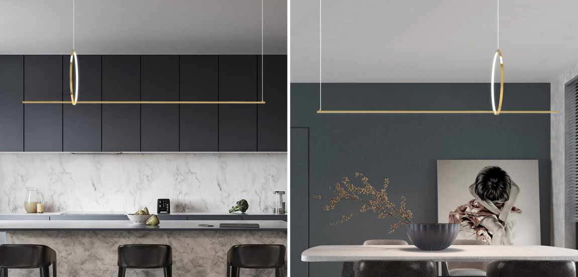 Дизайнерский Подвесной Светильник Ursa Geometric Ring Lamp 1 кольцо