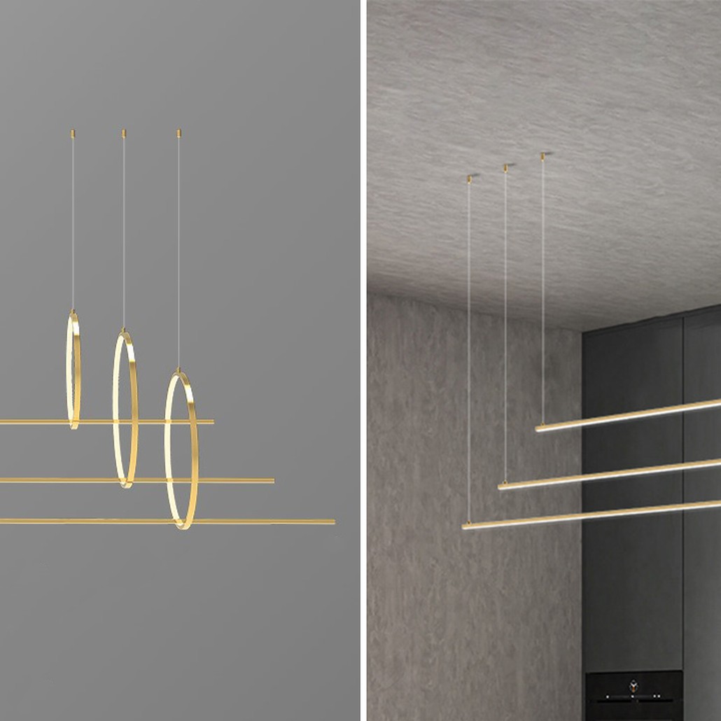 Дизайнерский Подвесной Светильник Ursa Geometric Ring Lamp 3 кольца