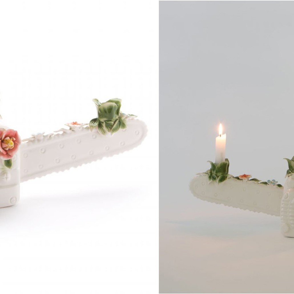 Дизайнерский подсвечник Flower Attitude The Chainsaw
