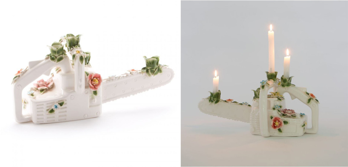 Дизайнерский подсвечник Flower Attitude The Chainsaw