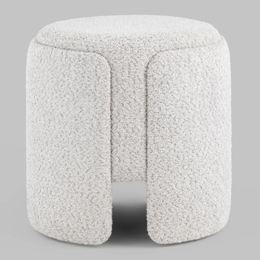 Дизайнерский Пуф Букле Poof Alice Light Gray Boucle