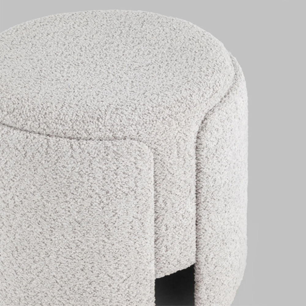 Дизайнерский Пуф Букле Poof Alice Light Gray Boucle