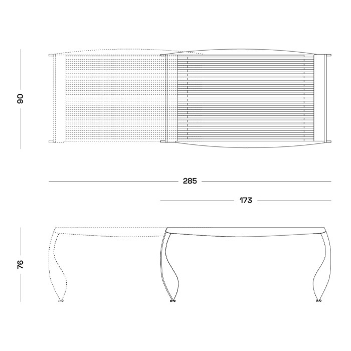 Дизайнерский раздвижной обеденный стол Poltronova Split Dining Table