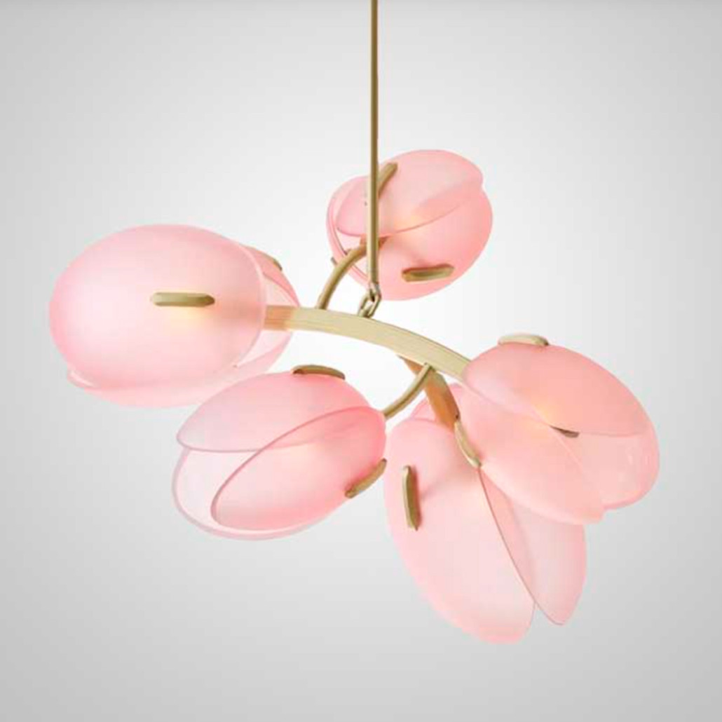 Дизайнерский Светильник Lilly Pink Tulip Lamp розовый плафон