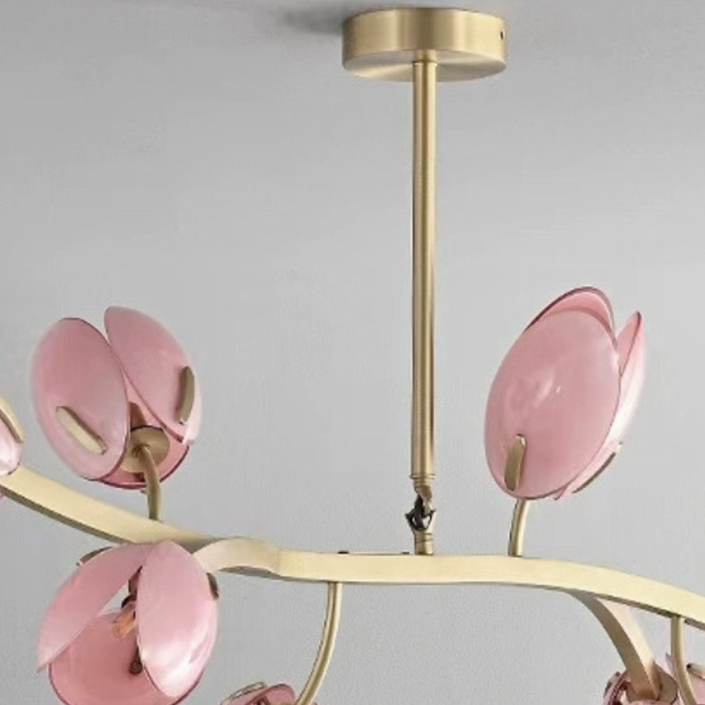 Дизайнерский Светильник Lilly Pink Tulip Lamp розовый плафон