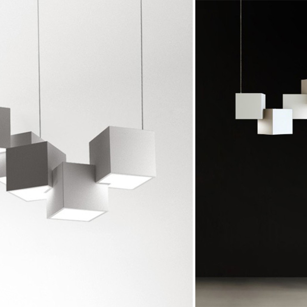 Дизайнерский светодиодный светильник Белый Eight Squares Lamp