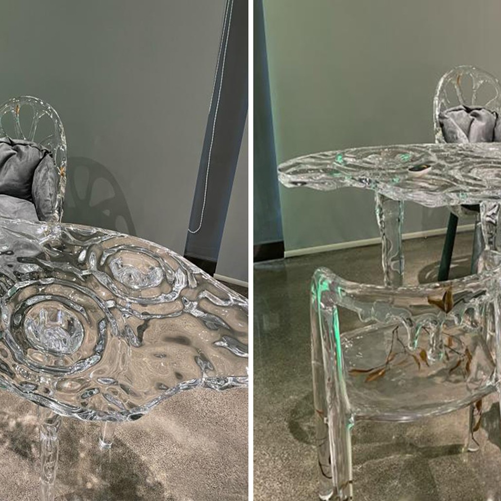 Дизайнерский Стол из прозрачного Акрила Crystal Icicle Table