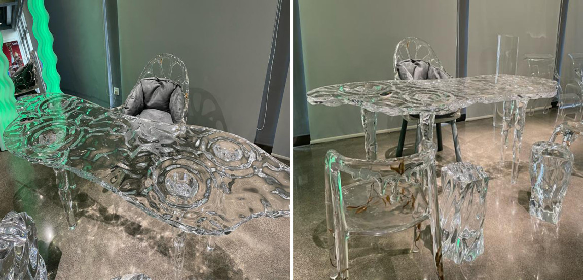 Дизайнерский Стол из прозрачного Акрила Crystal Icicle Table