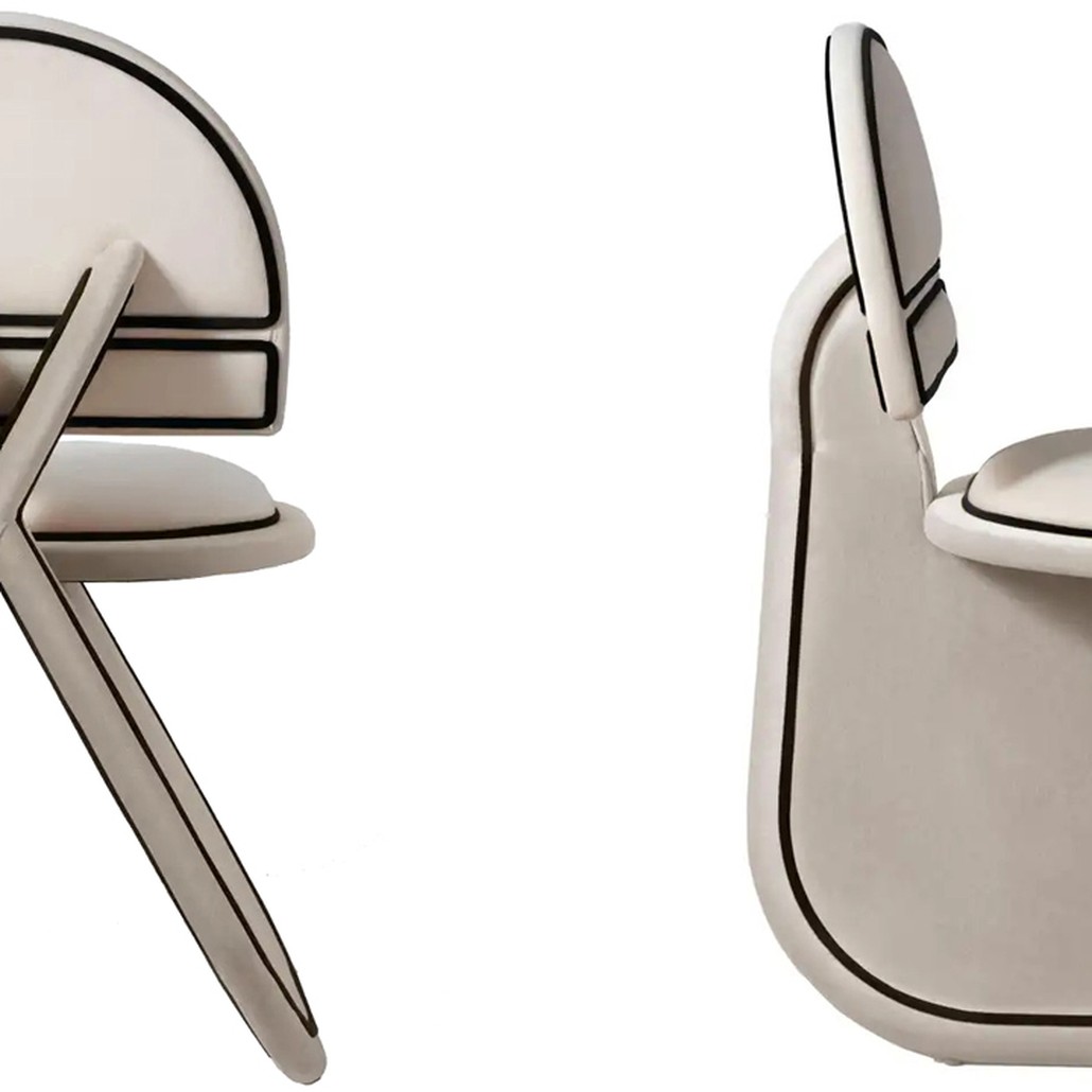 Дизайнерский Стул Chair Armchair Velvet Grey Dovain Studio Design Sergio Prieto Deco Upholstered