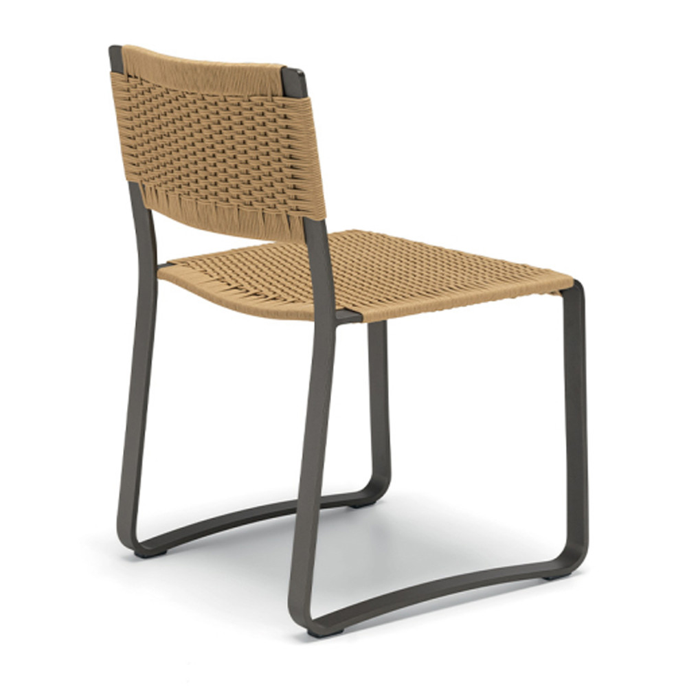 Дизайнерский стул с каркасом из металла с плетеными сиденьем и спинкой GREEN POINT Chair