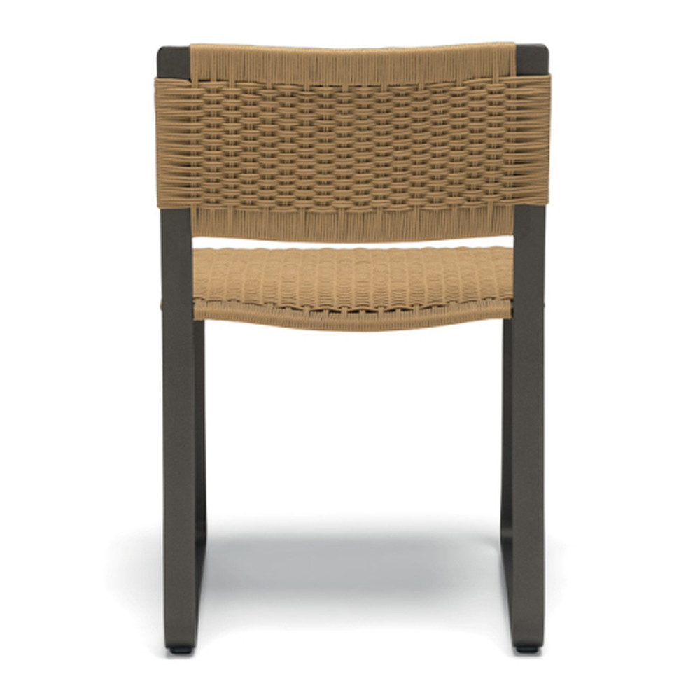 Дизайнерский стул с каркасом из металла с плетеными сиденьем и спинкой GREEN POINT Chair