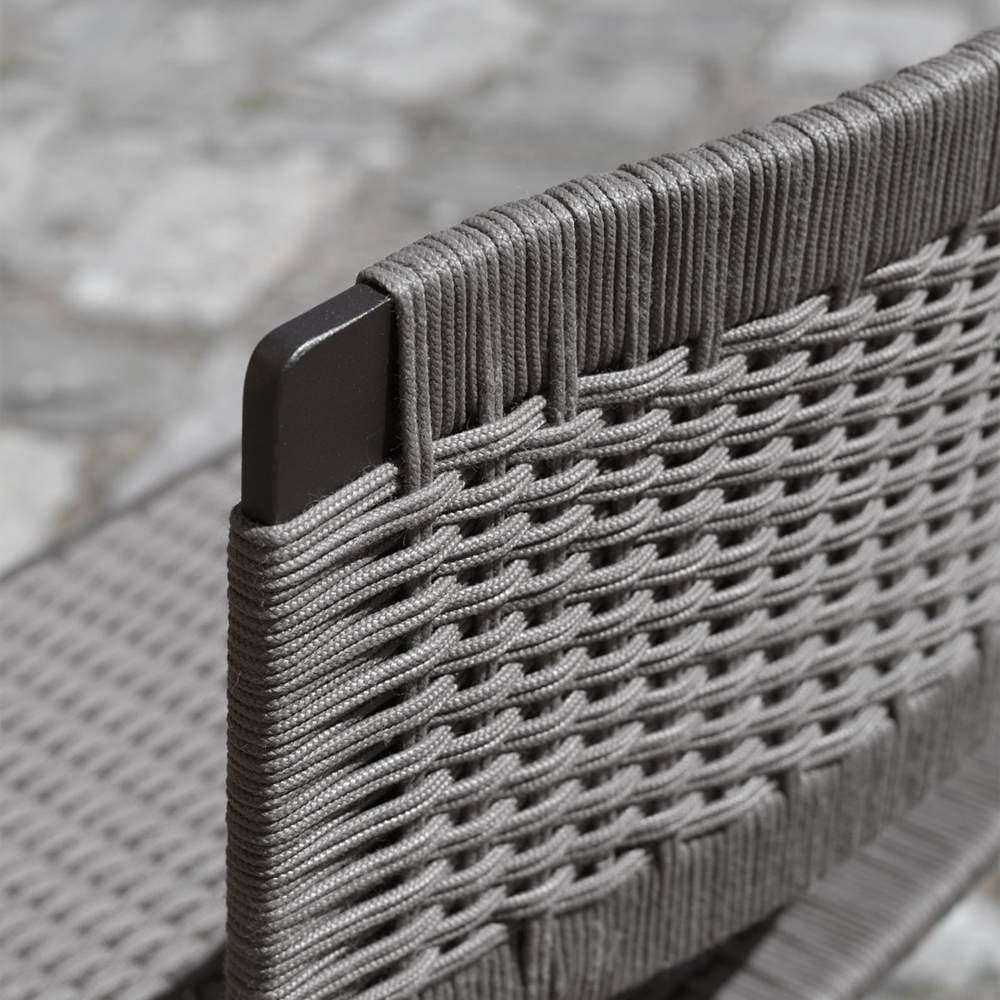 Дизайнерский стул с каркасом из металла с плетеными сиденьем и спинкой GREEN POINT Chair