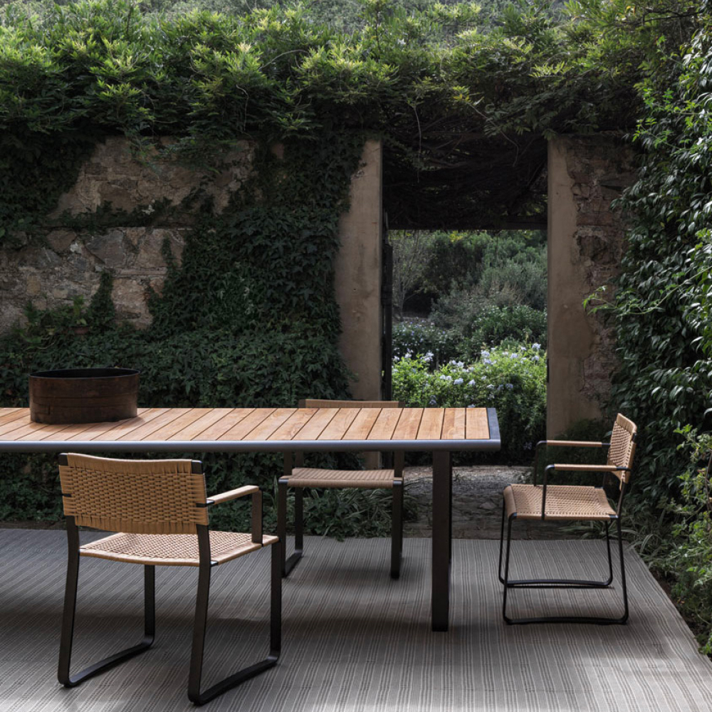 Дизайнерский стул с каркасом из металла с плетеными сиденьем и спинкой GREEN POINT Chair