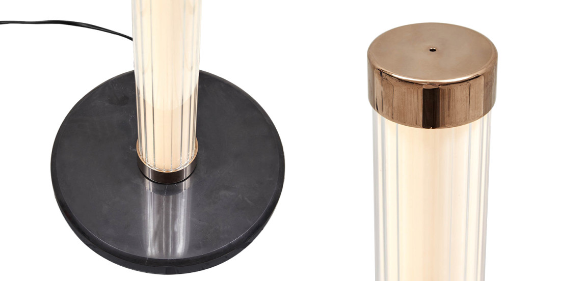 Дизайнерский торшер CANVAS GLASS TUBE FLOOR LAMP