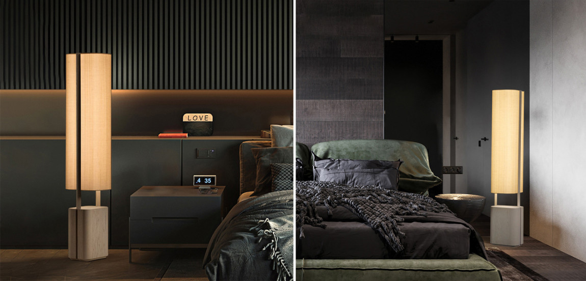 Дизайнерский торшер с деревянным основанием Keila Floor Lamp Wooden