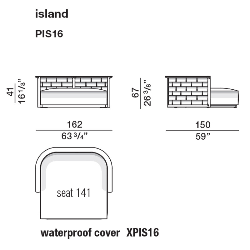 Дизайнерский уличный диван из массива дерева с плетеной спинкой PALINFRASCA Sofa