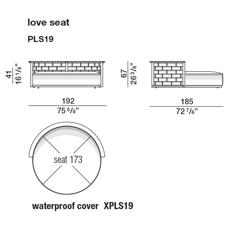 Дизайнерский уличный диван из массива дерева с плетеной спинкой PALINFRASCA Sofa