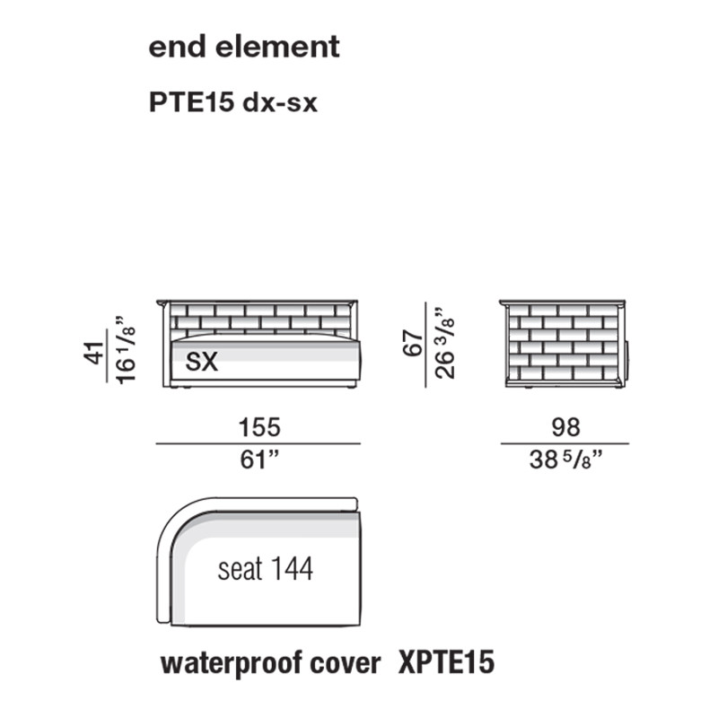 Дизайнерский уличный диван из массива дерева с плетеной спинкой PALINFRASCA Sofa