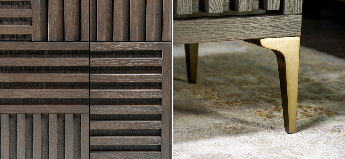 Дизайнерский шкаф-комод Wooden Rails