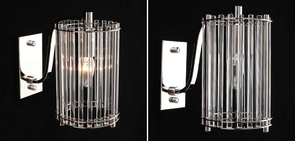 Дизайнерское бра Barrel Хром