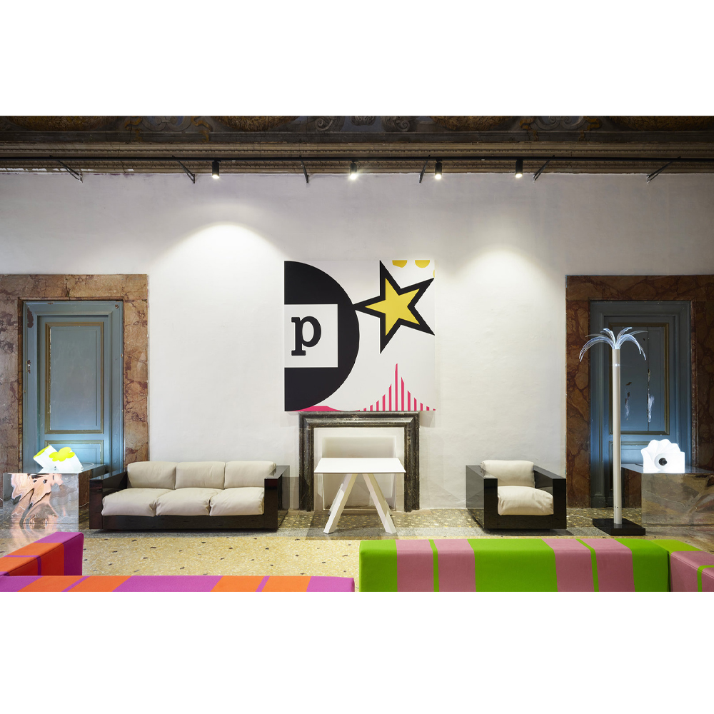 Дизайнерское кожаное кресло Poltronova Saratoga Armchair