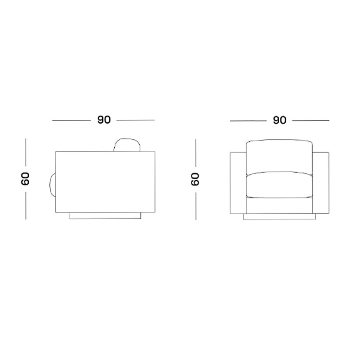 Дизайнерское кожаное кресло Poltronova Saratoga Armchair