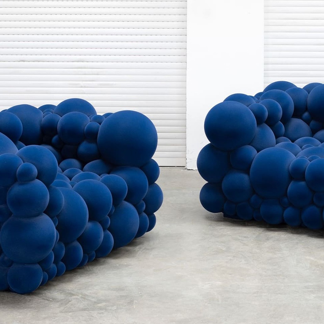 Дизайнерское Кресло Maarten De CEULAER MUTATION Blue Chair