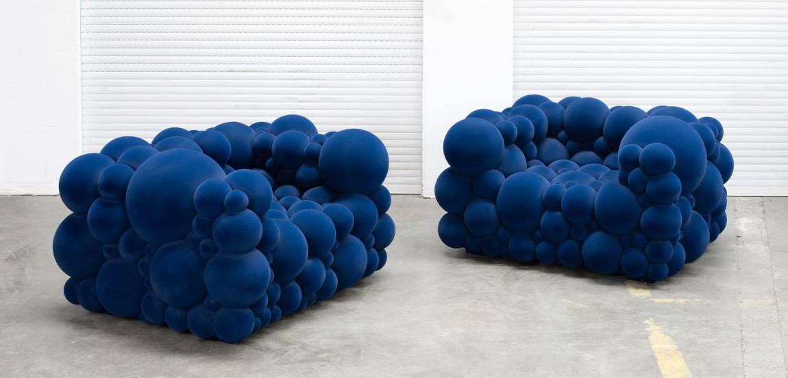 Дизайнерское Кресло Maarten De CEULAER MUTATION Blue Chair