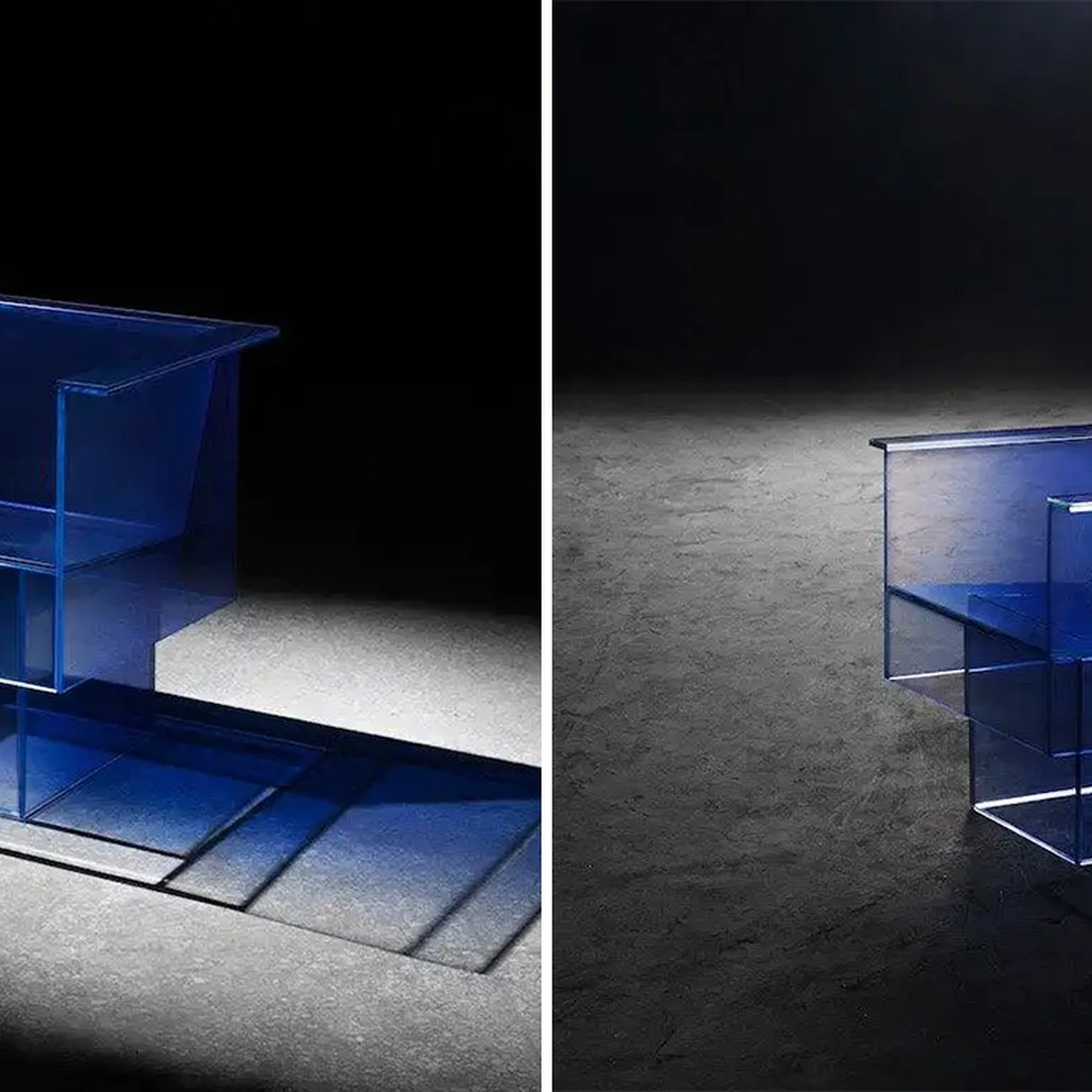 Дизайнерское Кресло Null Blue Glass Clear Armchair by Studio Buzao