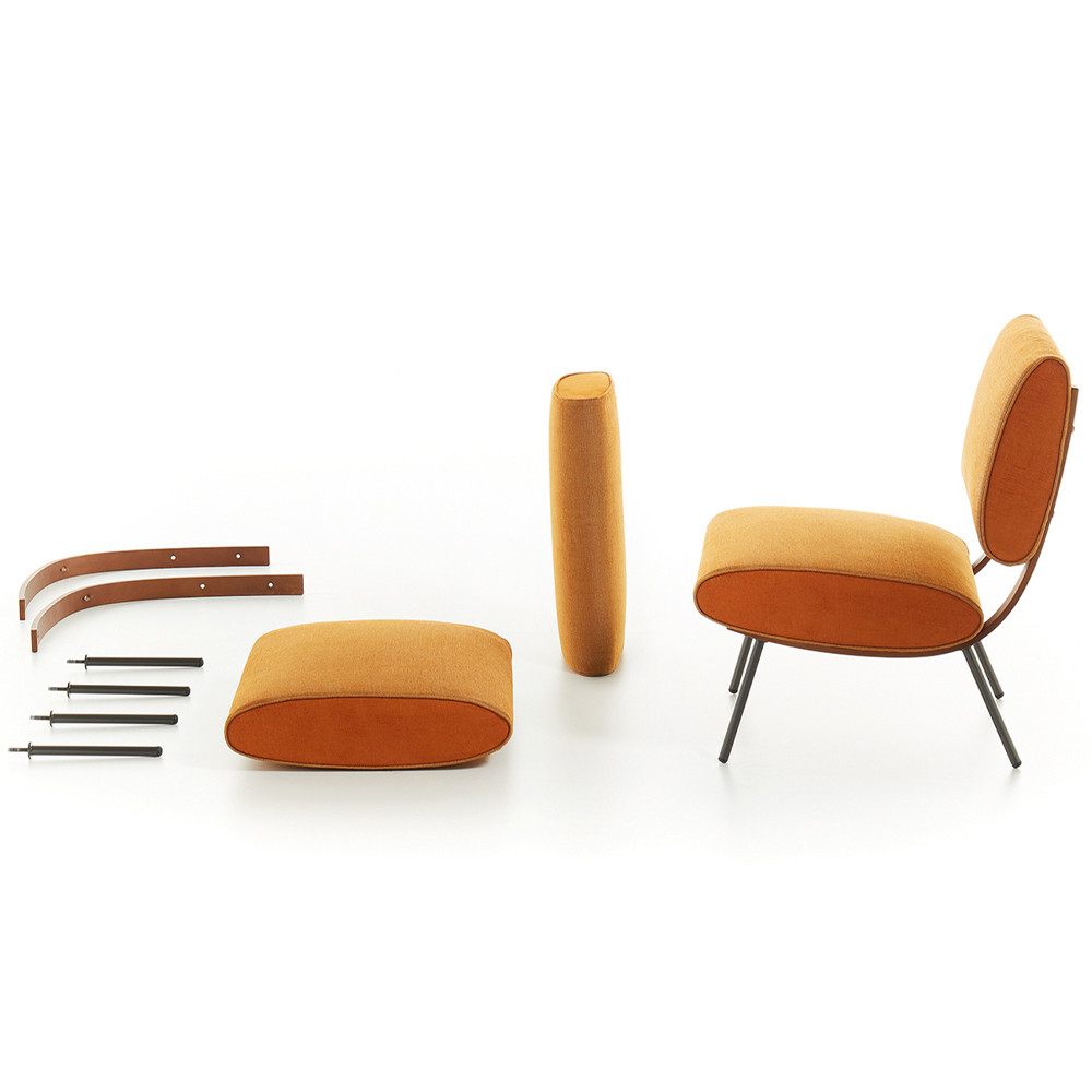 Дизайнерское кресло без подлокотников Gio Ponti ROUND D.154.5 Armchair