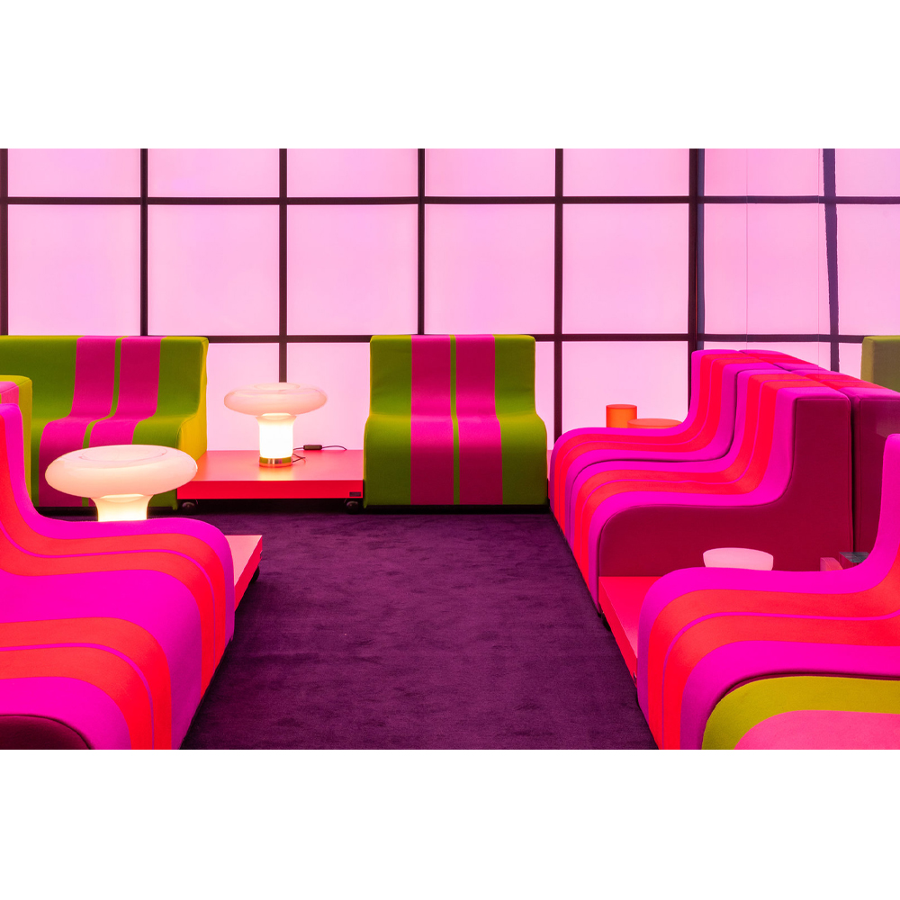 Дизайнерское кресло зеленое Poltronova Sofo Verosa Green Pink Armchair
