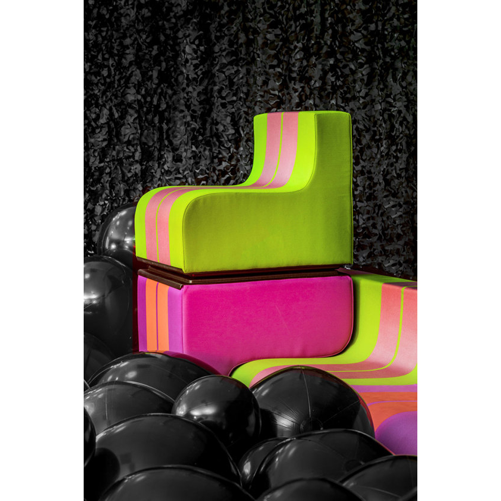 Дизайнерское кресло зеленое Poltronova Sofo Verosa Green Pink Armchair