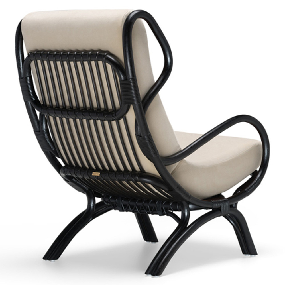 Дизайнерское кресло из ротанга Gio Ponti CONTINUUM D.163.7 BY BONACINA 1889 Armchair