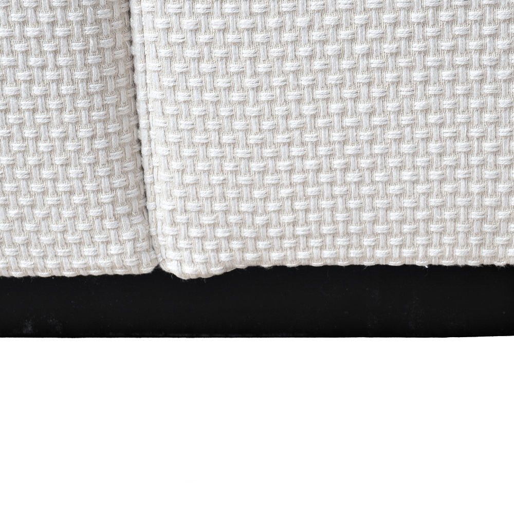 Дизайнерское кресло мягкое с обивкой из рогожки кремового цвета Decoration of Everything