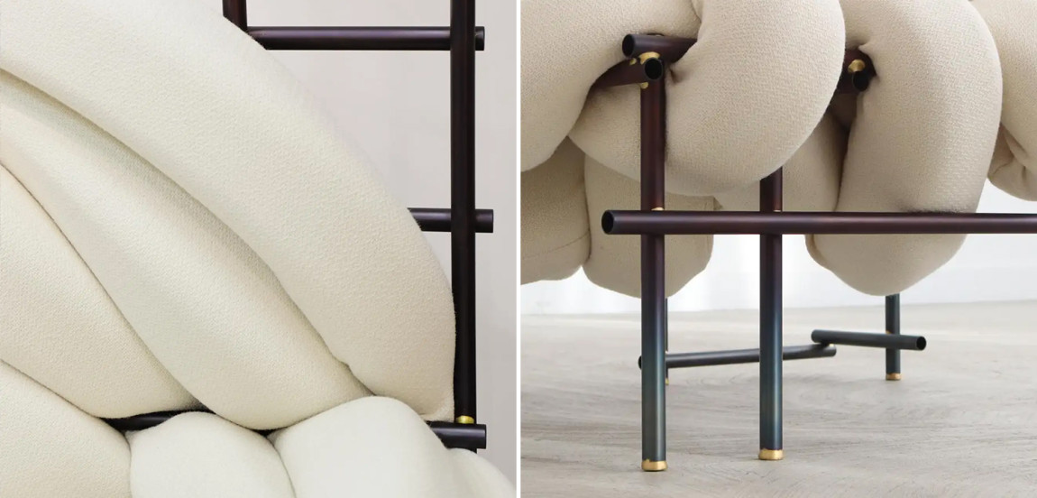 Дизайнерское Кресло с плетеными трубами Lawless Fauteuil by Evan Fay