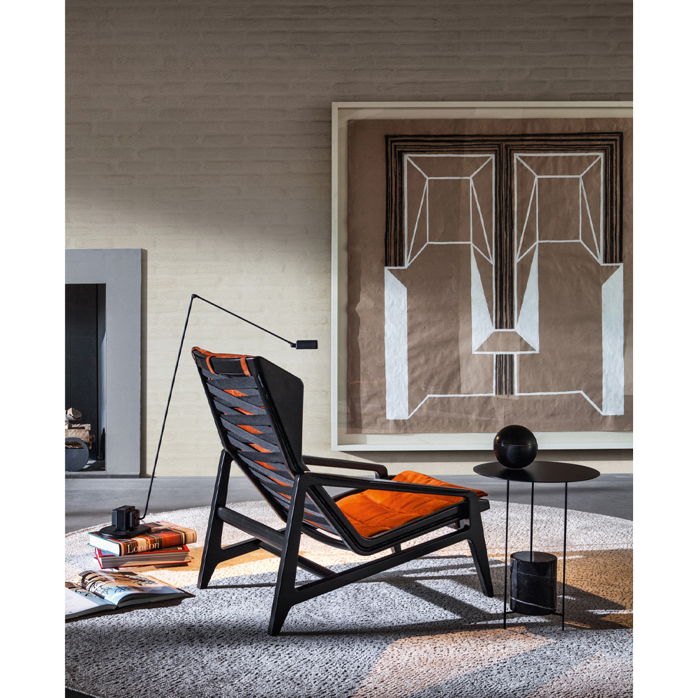 Дизайнерское кресло с подлокотниками из массива дерева Gio Ponti D.156.3 Armchair