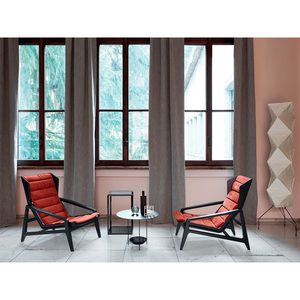 Дизайнерское кресло с подлокотниками из массива дерева Gio Ponti D.156.3 Armchair