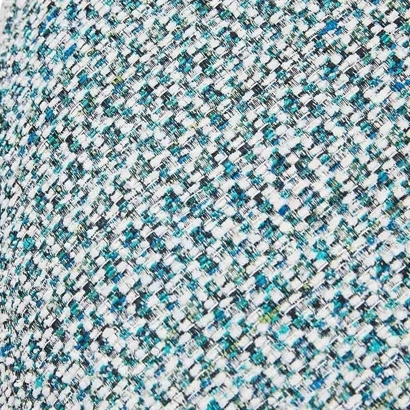 Дизайнерское круглое мягкое кресло в голубой пестрой обивке Roux Round Armchair