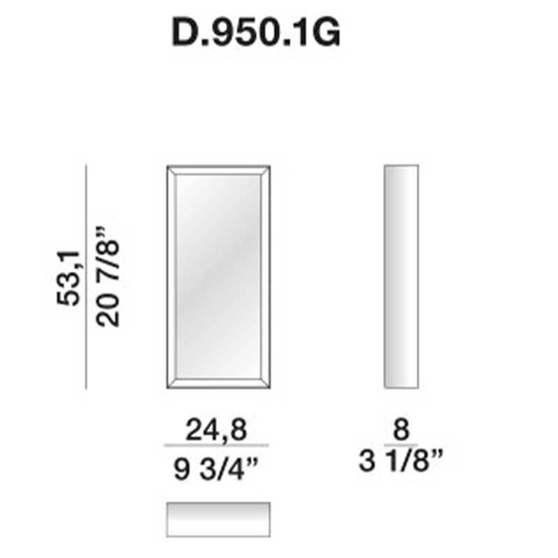 Дизайнерское настенное зеркало Gio Ponti D.950.1 Mirror
