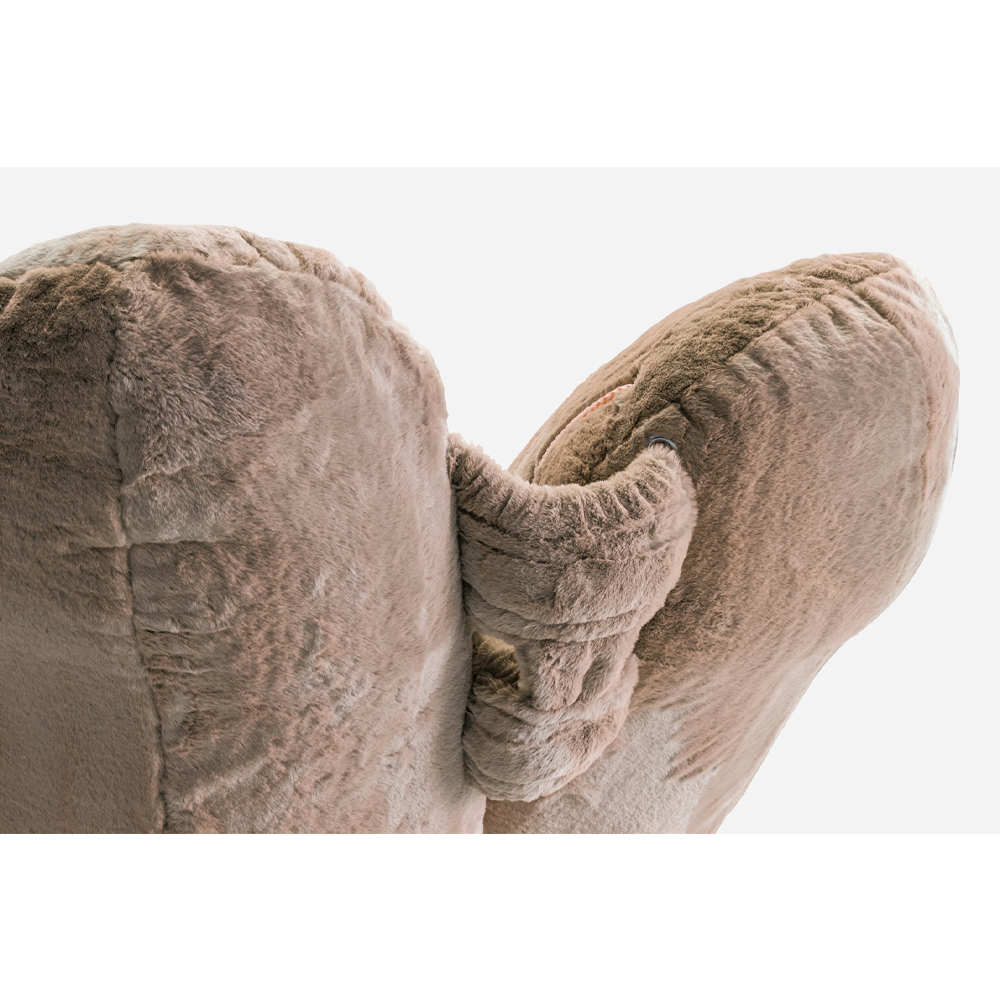 Дизайнерское плюшевое кресло в форме руки бежевое Poltronova Joe Plush Dove Grey