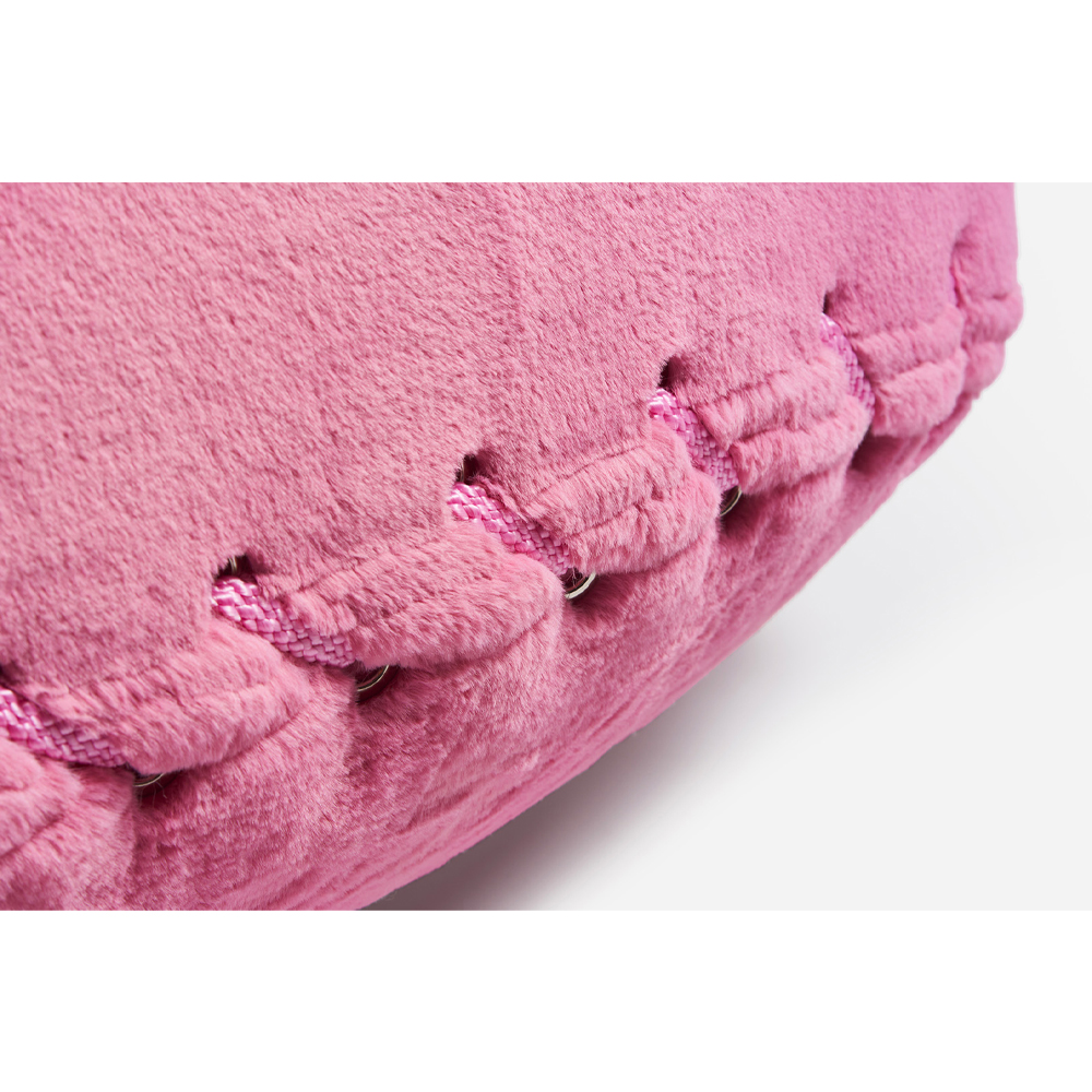 Дизайнерское плюшевое розовое кресло в форме руки Poltronova Joe Plush Taffy Pink Armchair