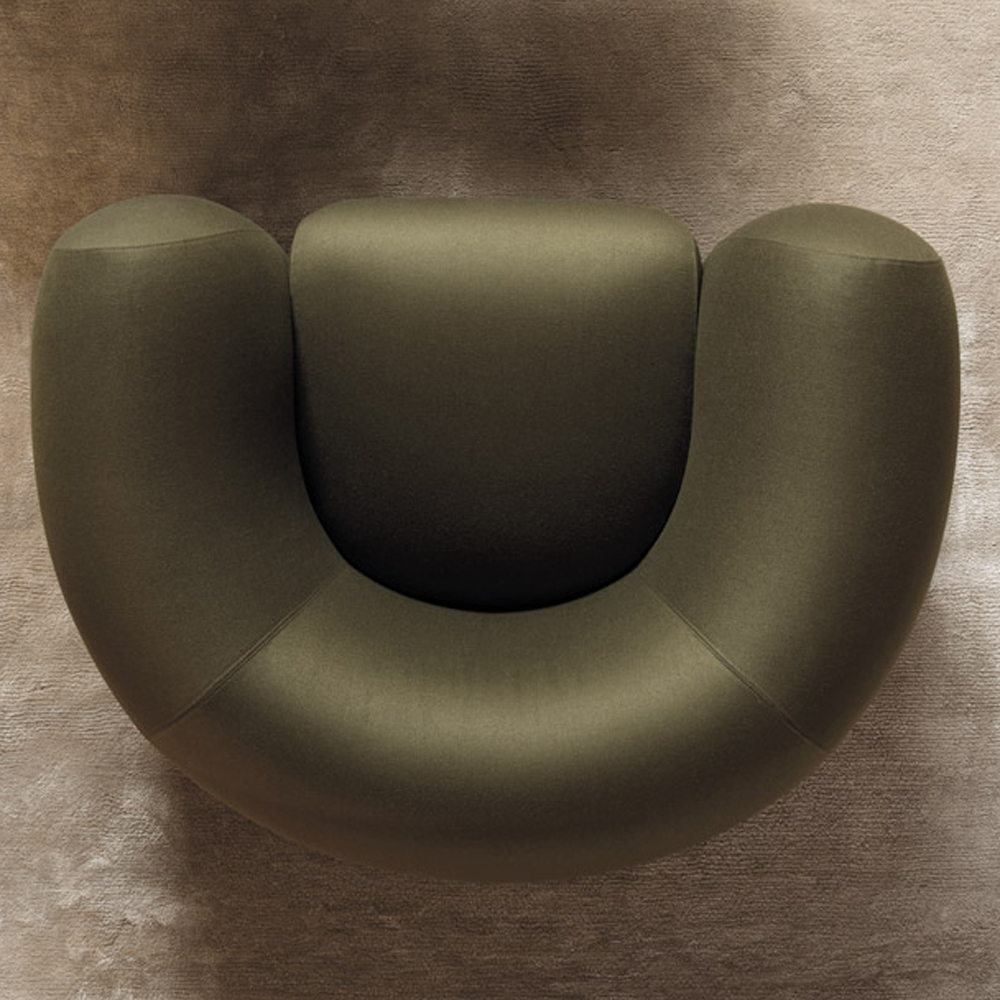 Дизайнерское полукруглое мягкое кресло CINNAMON Armchair