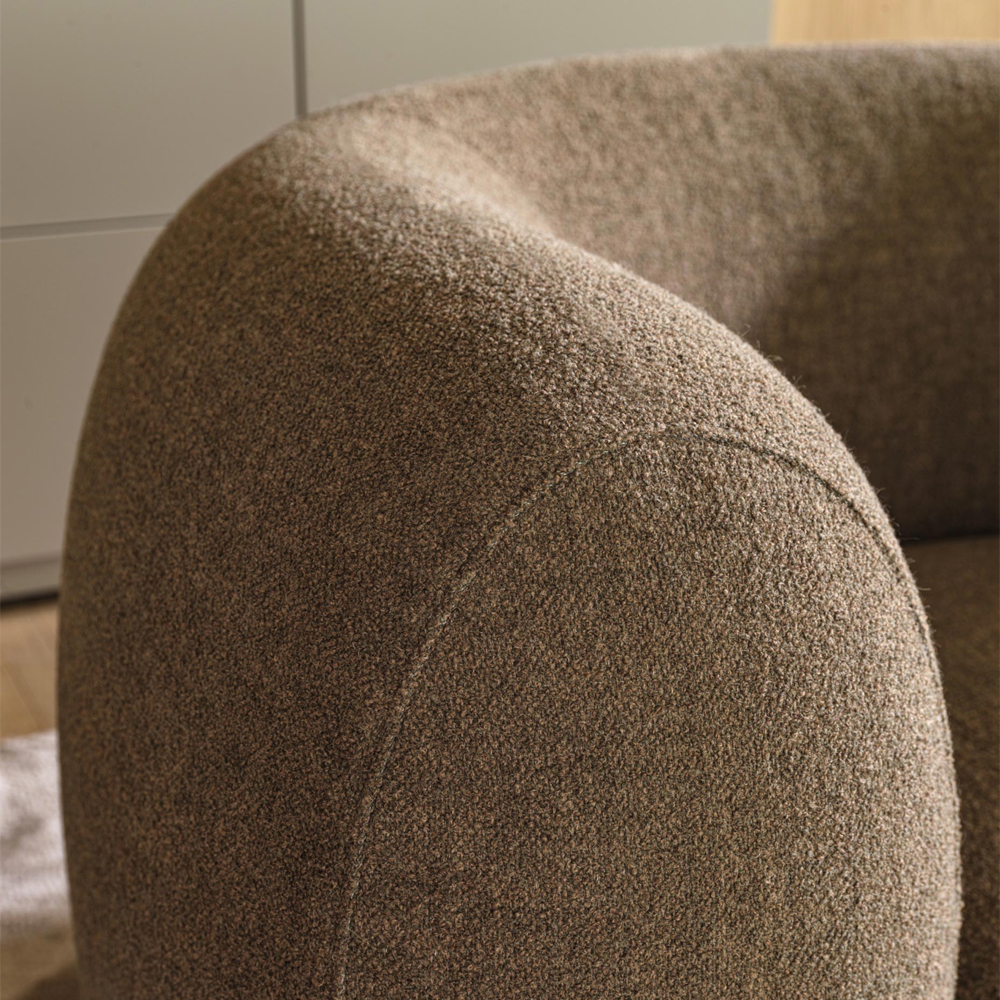 Дизайнерское полукруглое мягкое кресло CINNAMON Armchair