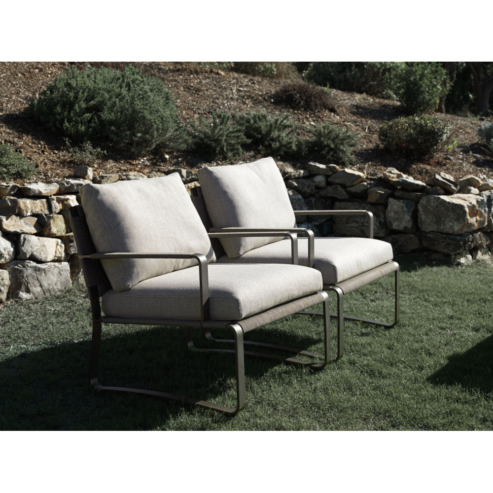 Дизайнерское уличное кресло на металлическом каркасе PHOENIX Armchair