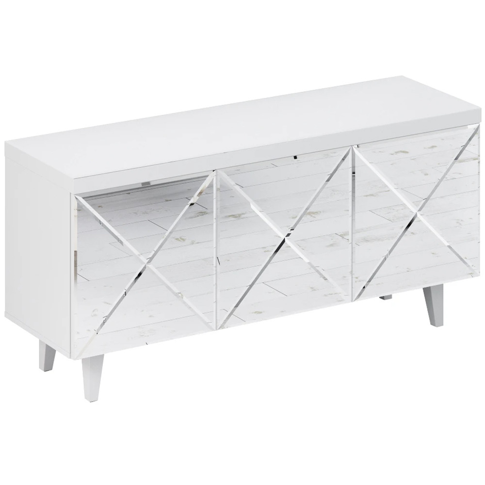 Длинная тумба с зеркальным декором Arden Cabinet