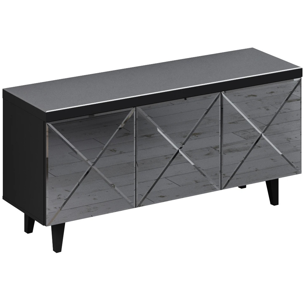 Длинная тумба с зеркальным декором Arden Cabinet