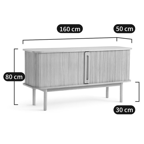 Длинный низкий буфет с 2-мя раздвижными дверцами Toinette Light Cupboard