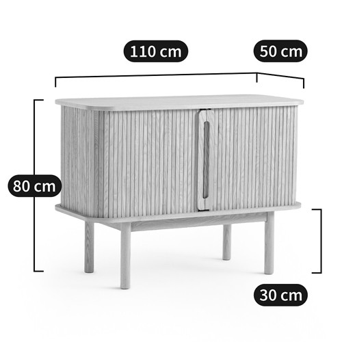 Длинный низкий буфет с 2-мя раздвижными дверцами Toinette Light Cupboard