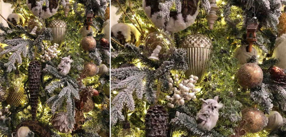 Ель Дизайнерская Украшенная Декором Christmas tree Premium Winter Night
